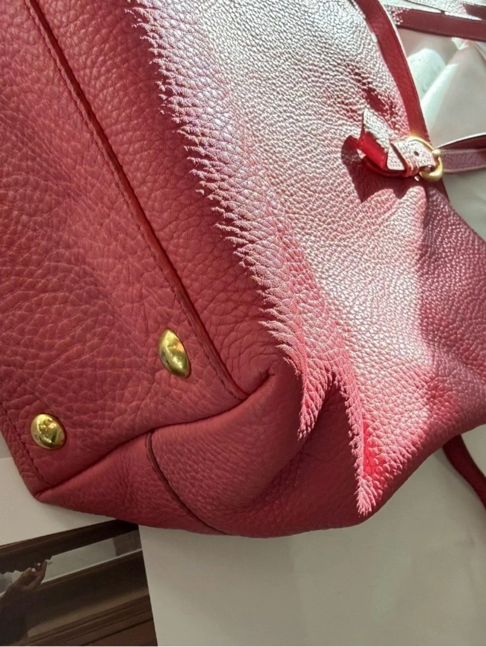 Miu Miu Fuchsia Pink Leather Tote